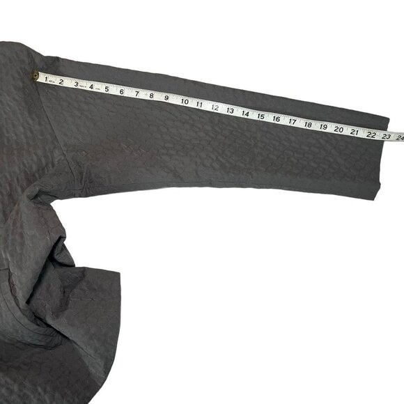 Eileen Fisher Gray Textured Button Down Collar Jacket Career Casual Old Money - Picture 6 of 9